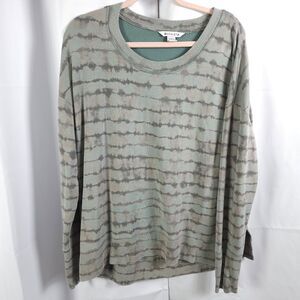 Athleta Womens Large Gray Fleece Lined‎ Coaster Luxe Thumbhole Sweatshirt Crew